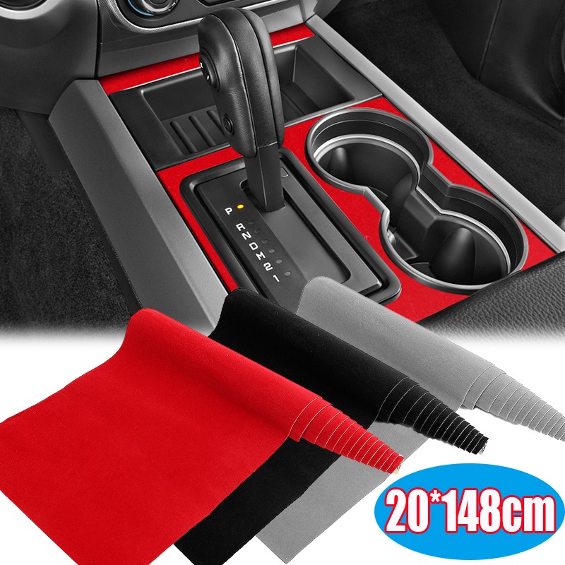 Velvet Ribbon Roll - 20*148 センチメートルソフトベルベット生地自己粘着車内ストリップビニールフィルムフェルトステッカー DIY 工芸品自動車装飾アクセサリー