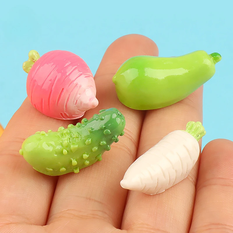 Christmas Craft Embellishment - かわいい樹脂製ミニ野菜模造食品クラフト材料装飾フラットバックカボションフィギュアスクラップブッキング材料