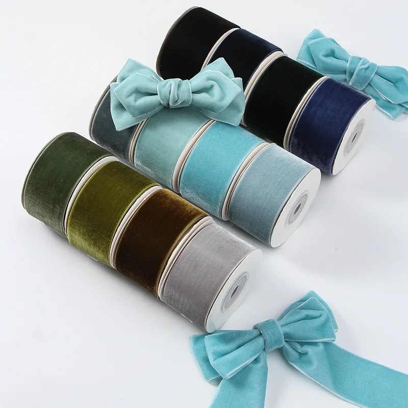 クラシックな片面ベルベットリボン,衣類縫製用品,日曜大工のヘ - Velvet Ribbon Roll のレビューと価格