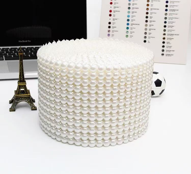 アクリルパールロール,1ヤード,24列,4mm,ウェディング - Hotfix Rhinestone Sheet のレビューと価格