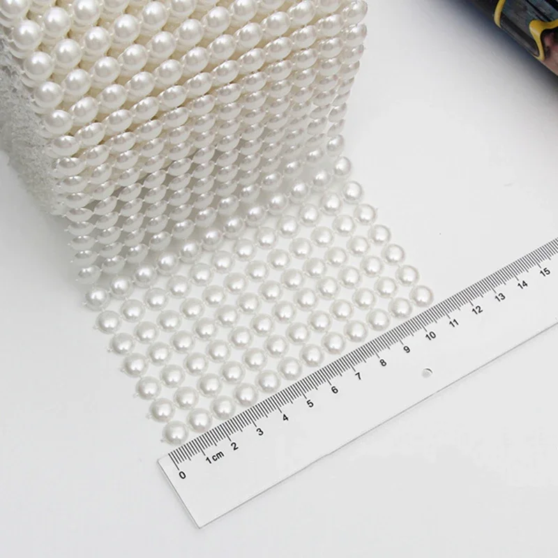 アクリルパールロール,1ヤード,24列,4mm,ウェディング - Hotfix Rhinestone Sheet のレビューと価格