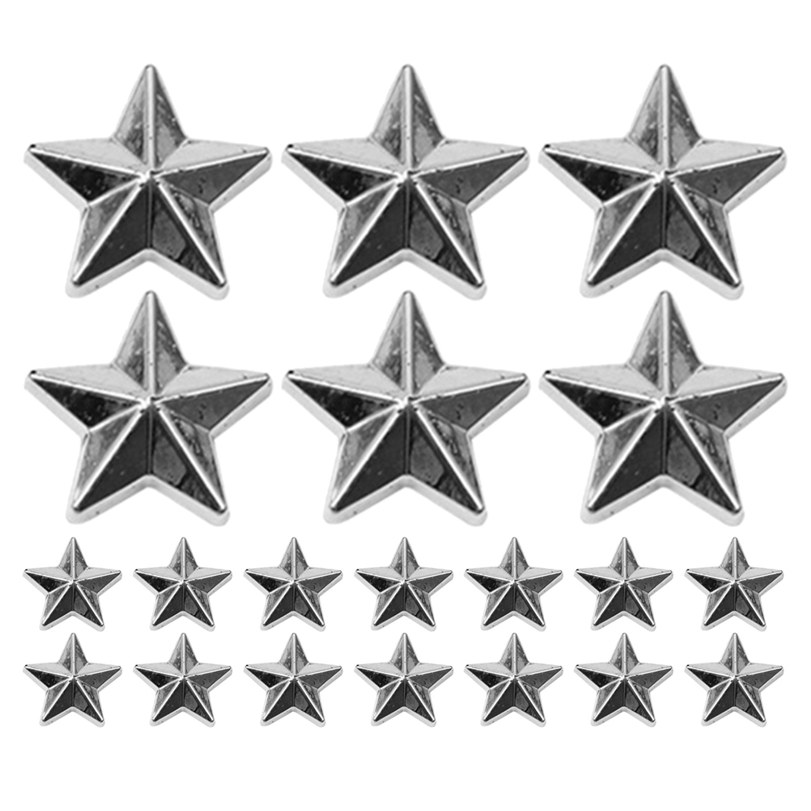 300個のアクリル製スターデコレーション、シルバーフラットバ - Craft Embellishment のレビューと価格