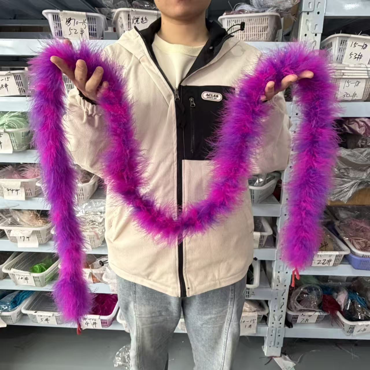 多色2メートルマラボーフェザーボア七面鳥の羽根リボンショール - Feather Trim Marabou のレビューと価格