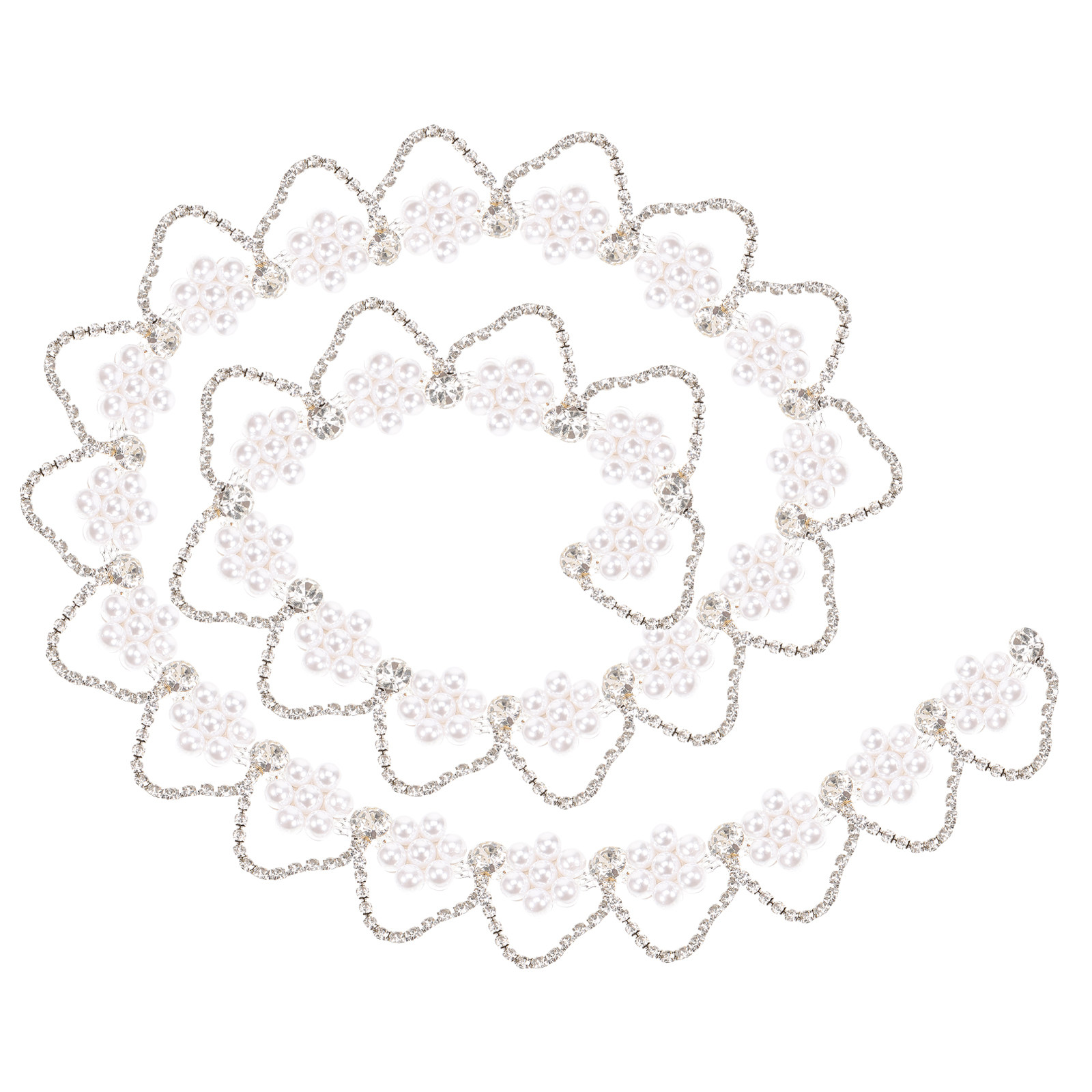 高級ラインストーンパールチェーントリム DIY用 服飾 ヘア - Craft Embellishment のレビューと価格
