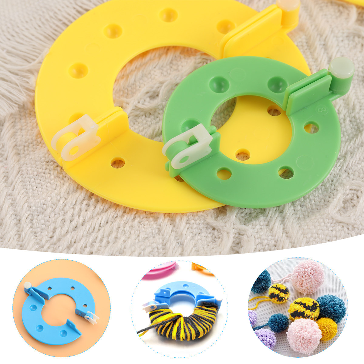 8個入りポンポンメーカー 4サイズ必須 ABS樹脂製毛玉メー - Pom Pom Maker Tool のレビューと価格